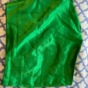 Zara Green Silk Mini Skirt